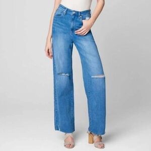 BLANK NYC The Franklin Ribcage Wide Leg Jeans
